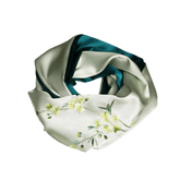 Handcrafted Embroidery Silk Scarf Luxurious 16 Momme Design 155x35cm