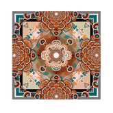 Chinese Style Silk Square Scarf Lotus Design 65 x 65 cm & 88 x 88 cm