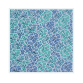 100% Wool Winter Square Scarf Elegant Peony 100x100cm