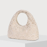 Crochet lace hobo clutch