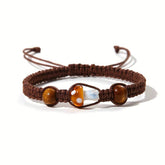 Bohemian Braided Mushroom Charm Bracelet