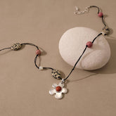 Handmade Floral Beaded Pendant Necklace