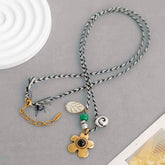 Handmade Floral Beaded Pendant Necklace