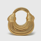 Golden Twisted Hoop Bag Handbag