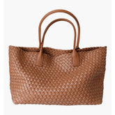 Woven Leather Tote Bag