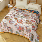 Wildbloom Reversible Flora Cotton Blanket