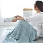 Braid Knitted Cotton Throw