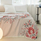 Versailles-Inspired Reversible Floral Cotton Blanket