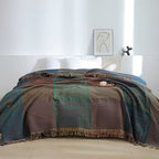 Mandala Tassel Cotton Throw Blanket