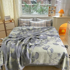 LoomVita Ginkgo Leaf Cotton Gauze Reversible Quilt