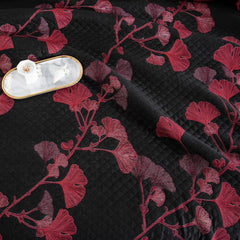 LoomVita Orange Ginkgo Leaf Cotton Reversible Quilt