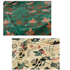 LoomVita Boho Breathable Flower Bird Reversible Blanket