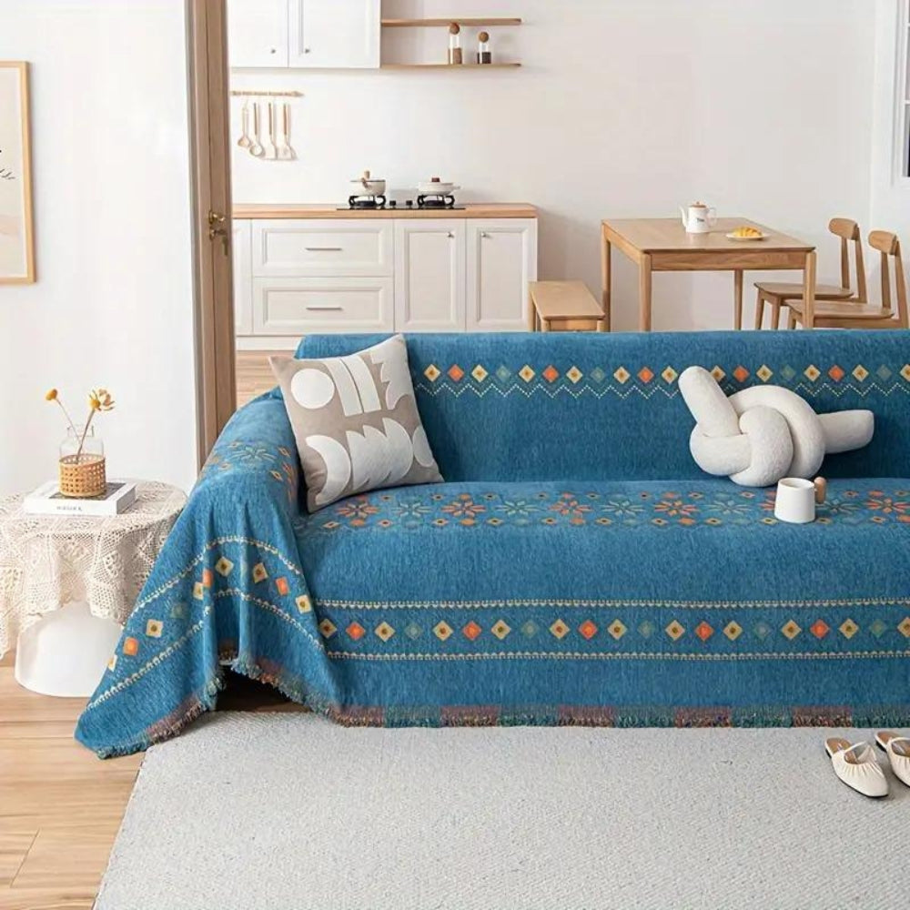 LoomVita Stylish Boho Chenille Sofa Cover