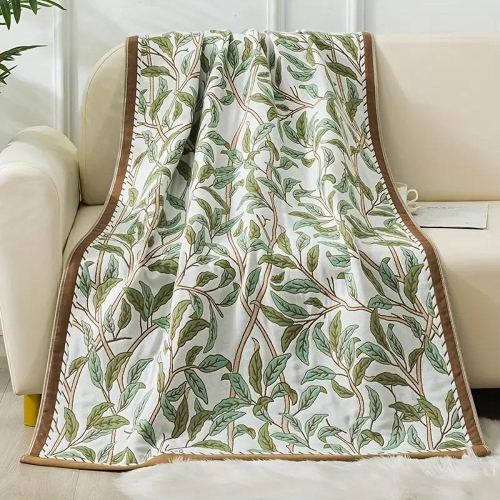 LoomVita Floral Cotton Bath Towel