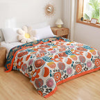 Boho Cartoon Flower Cotton Blanket