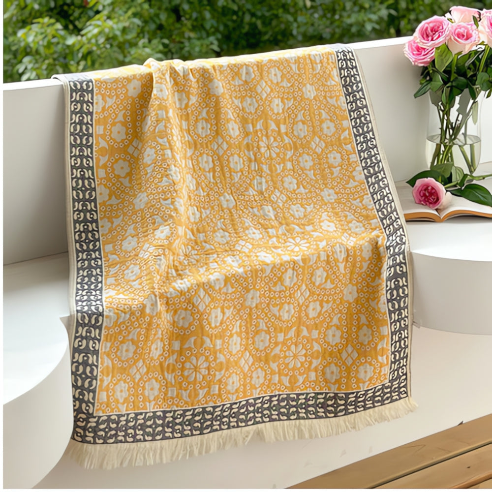LoomVita Midnight Swirls Cotton Bath Towel