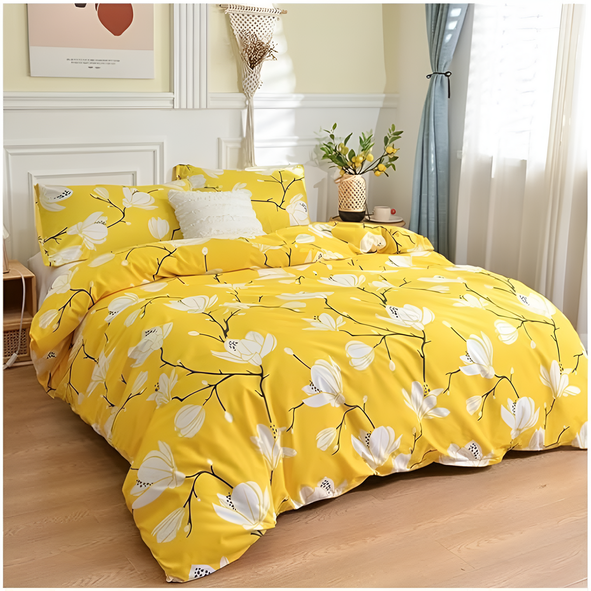 Yellow Blossom | 3pcs Duvet Cover Sets