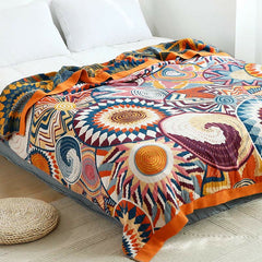 LoomVita Nordic Throw Blanket Reversible Sofa Towel