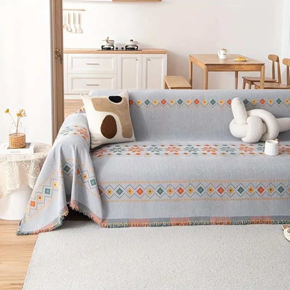 LoomVita Stylish Boho Chenille Sofa Cover