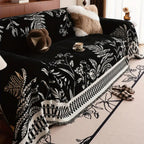 LoomVita Foliage Floral Chenille Sofa Cover
