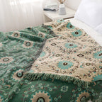 LoomVita Retro Sofa Cover Cotton Reversible Blanket