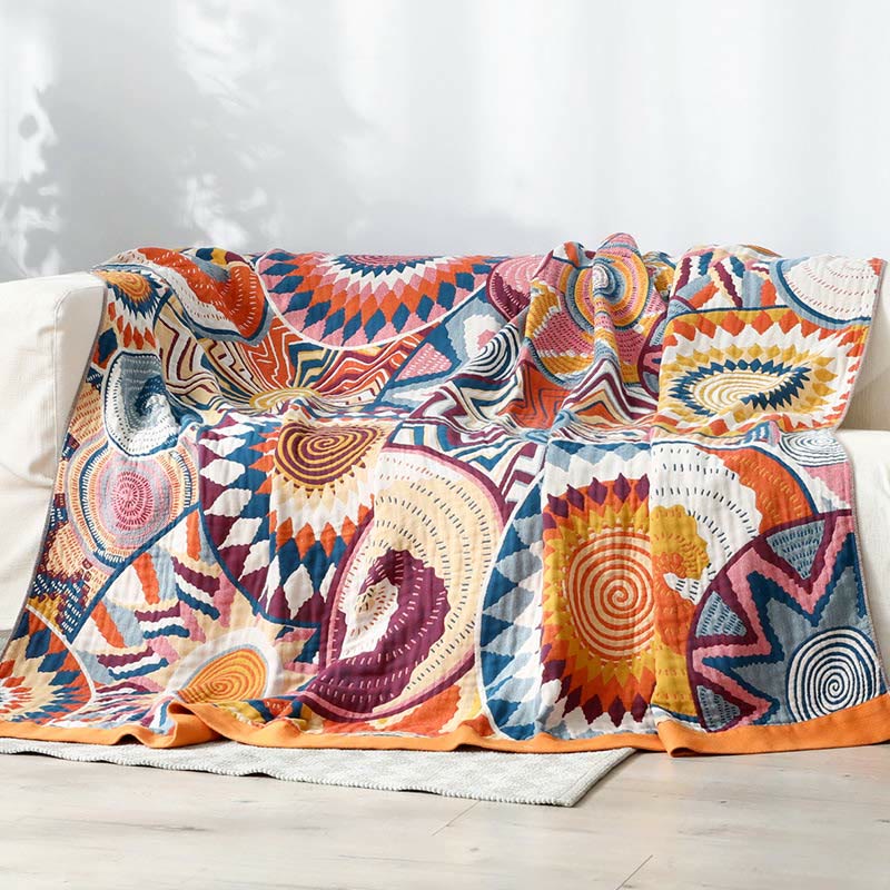 LoomVita Nordic Throw Blanket Reversible Sofa Towel