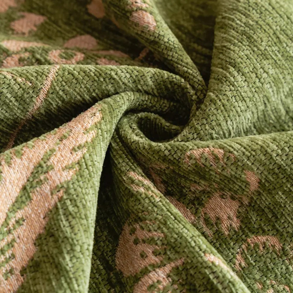 LoomVita Foliage Floral Chenille Sofa Cover
