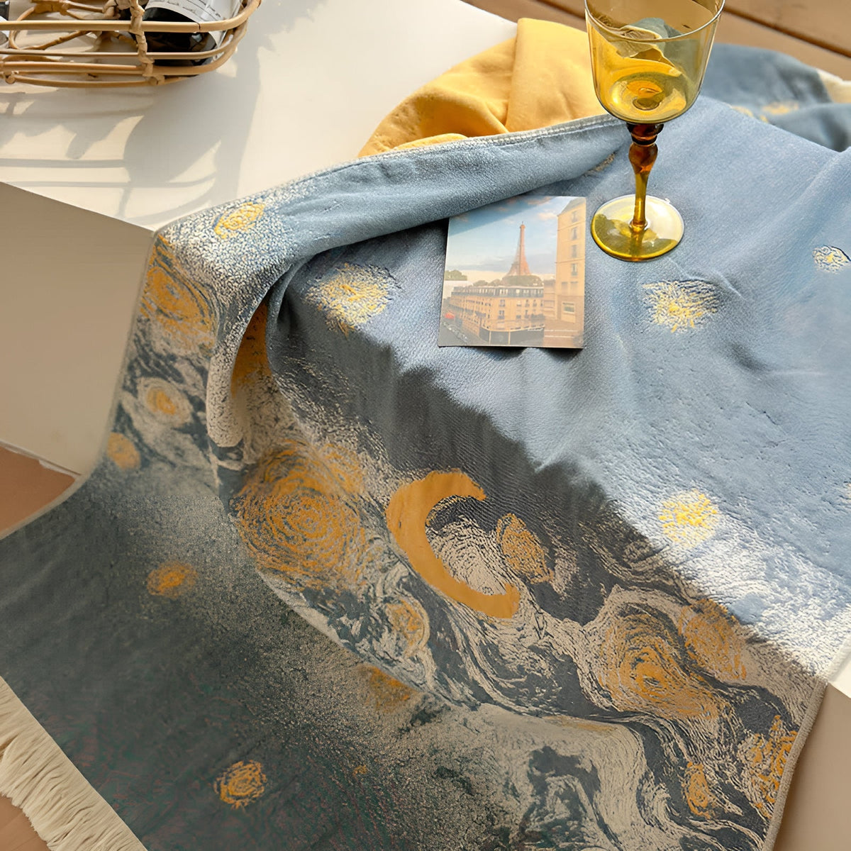 LoomVita Midnight Swirls Cotton Bath Towel