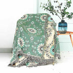 LoomVita Retro Sofa Cover Cotton Reversible Blanket