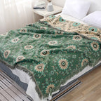 LoomVita Retro Sofa Cover Cotton Reversible Blanket