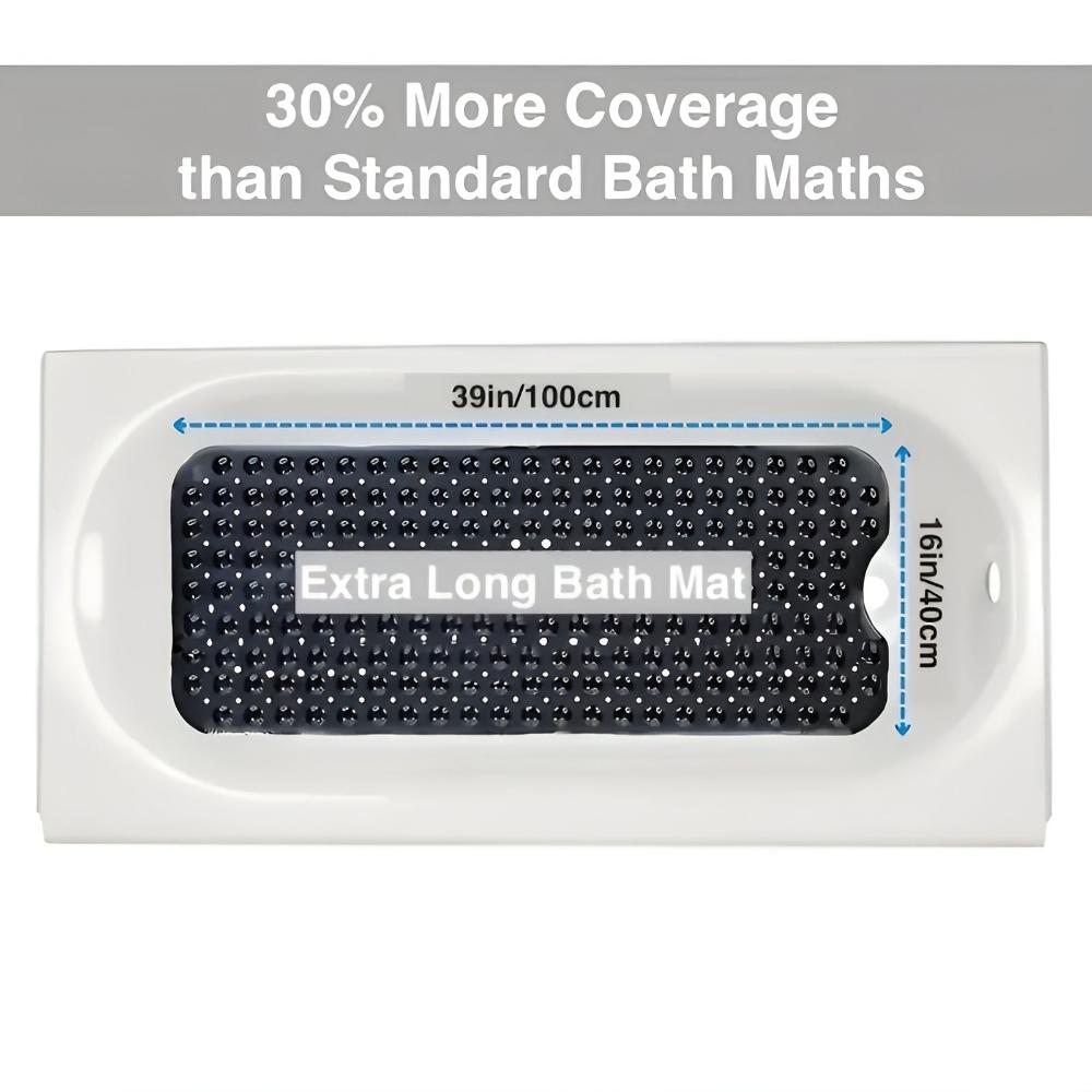 LoomVita Max Grip Bathtub Mat with Suction Cups