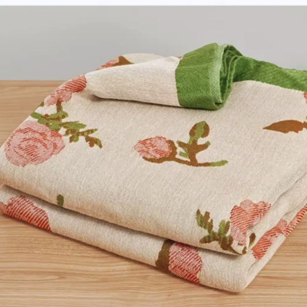 Bamboo Fiber Rural Rose Cooling Blanket