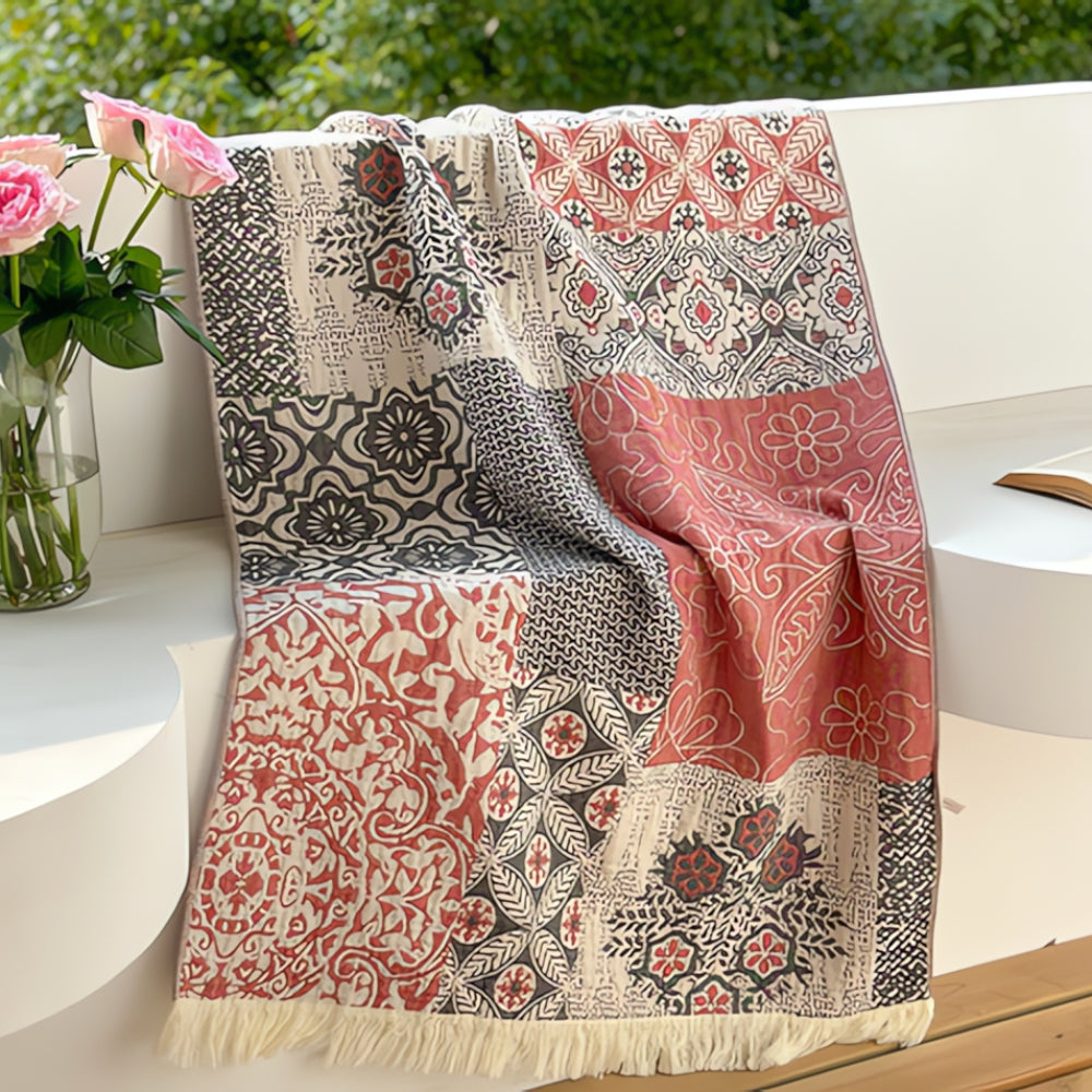 LoomVita Midnight Swirls Cotton Bath Towel