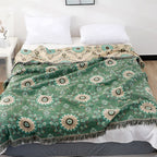 LoomVita Retro Sofa Cover Cotton Reversible Blanket