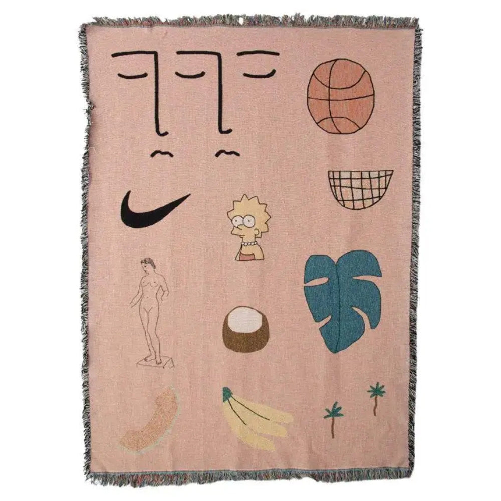 Pink Muse Woven Blanket