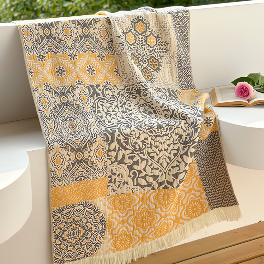 LoomVita Midnight Swirls Cotton Bath Towel