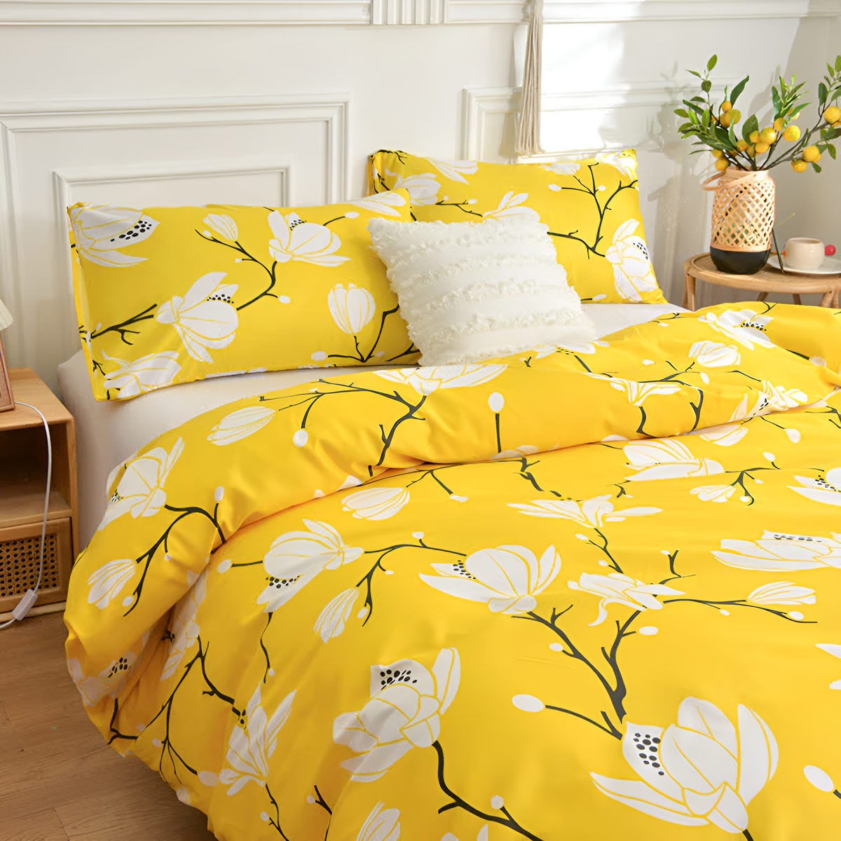 Yellow Blossom | 3pcs Duvet Cover Sets