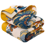 Soft Reversible Floral Cotton Blanket
