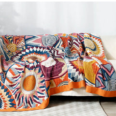LoomVita Nordic Throw Blanket Reversible Sofa Towel