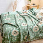 LoomVita Retro Sofa Cover Cotton Reversible Blanket