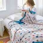 Whimsical Hearts Reversible Cotton Blanket