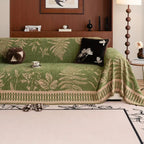 LoomVita Foliage Floral Chenille Sofa Cover