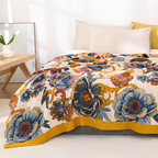 Soft Reversible Floral Cotton Blanket