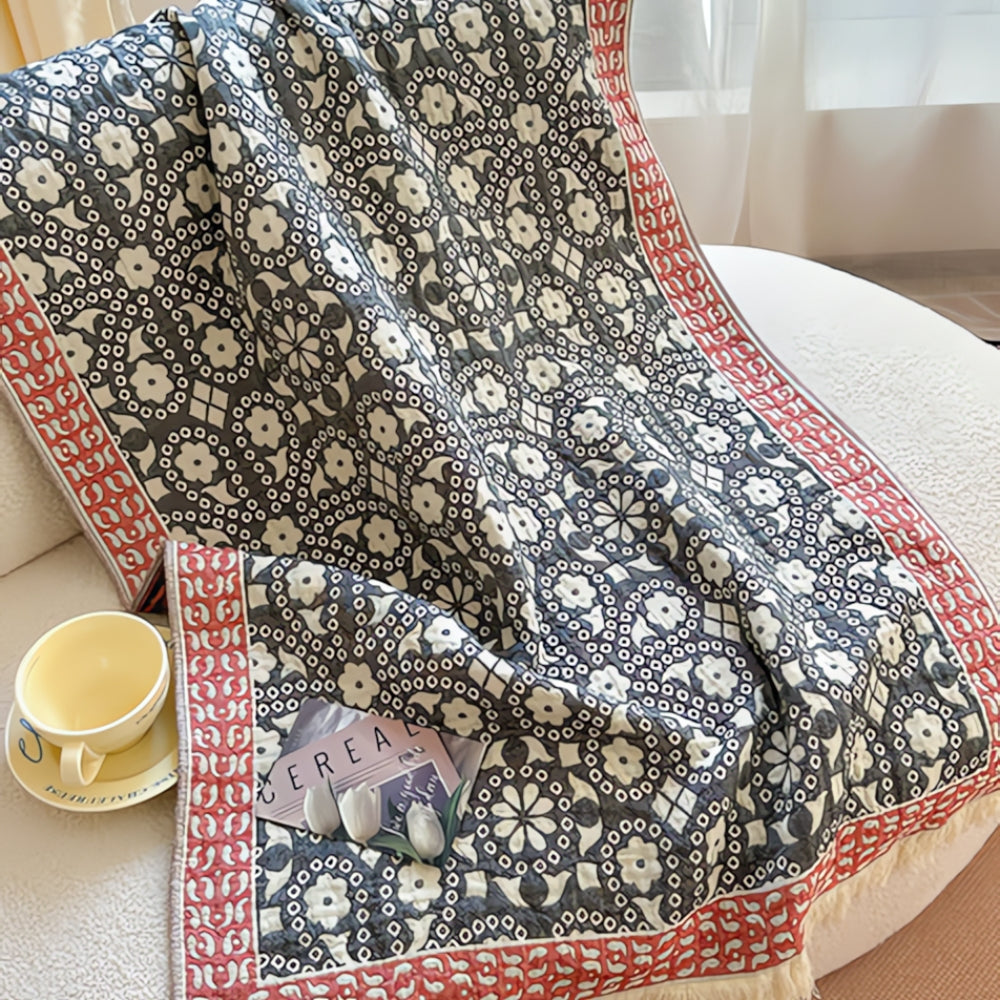 LoomVita Midnight Swirls Cotton Bath Towel