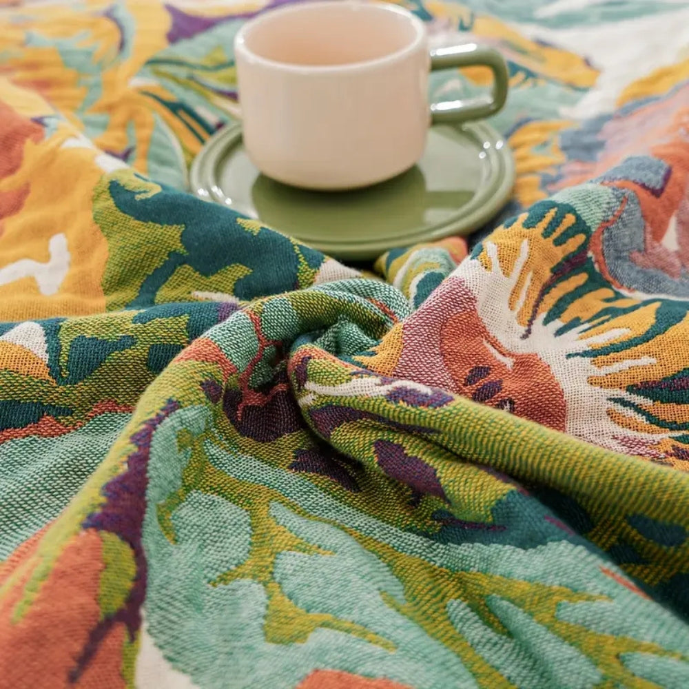 Sienna Floral Bloom Cotton Blanket