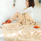 Plaid Pattern Cotton Blanket