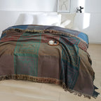 Mandala Tassel Cotton Throw Blanket