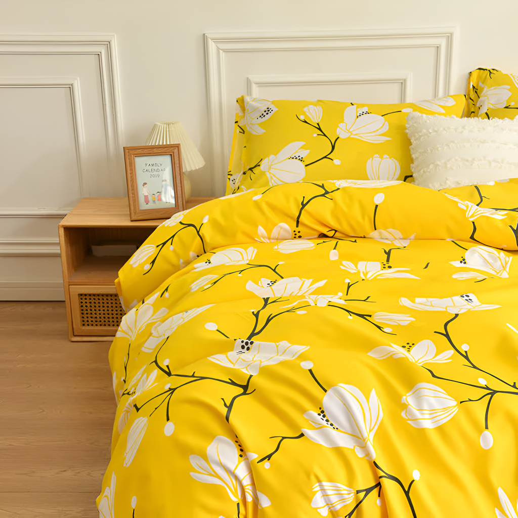 Yellow Blossom | 3pcs Duvet Cover Sets