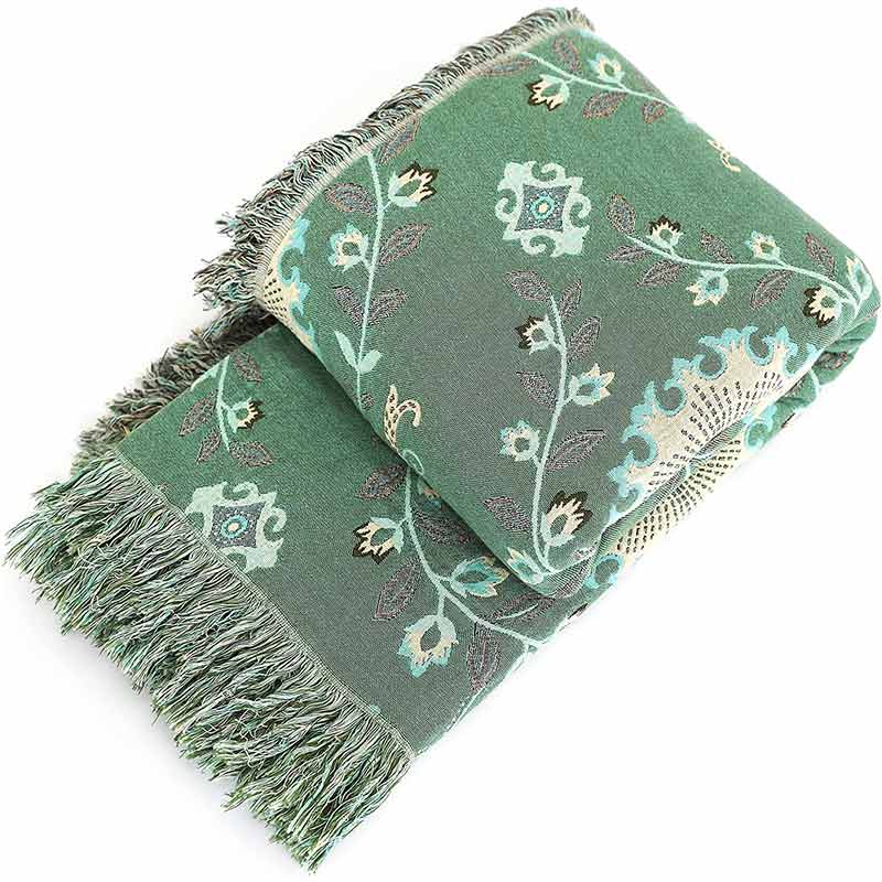 LoomVita Retro Sofa Cover Cotton Reversible Blanket