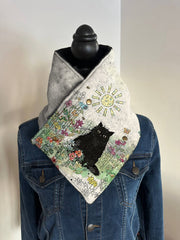 Western Cowboy Cat Sun Aztec Warm Neck Hood